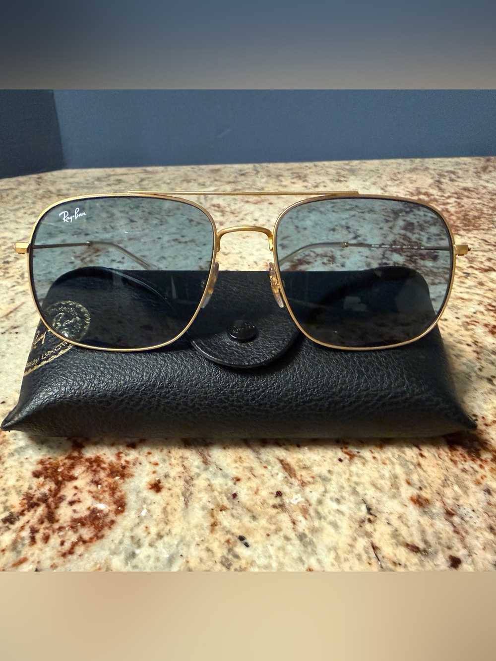 Ray-Ban Andrea - Gold Frame with Blue Lenses